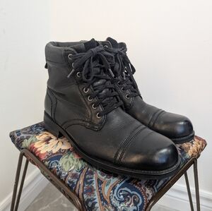 Black Leather Kodiak Men's Boots